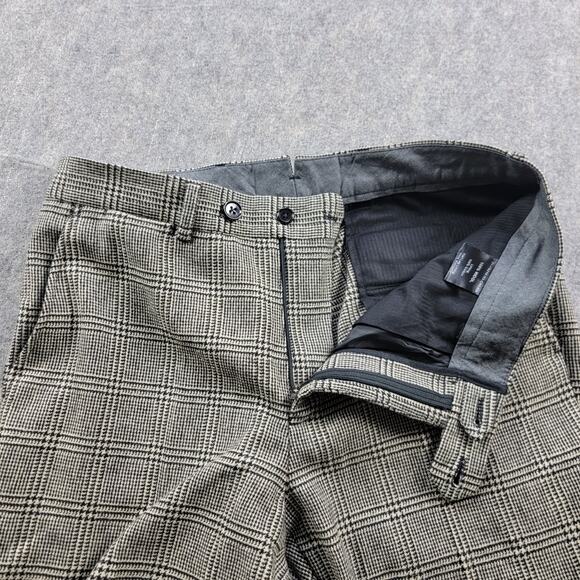 Todd Snyder Plaid Wool Trouser Mens Size 31x30 Multi Cream Black *Read* - Picture 9 of 16